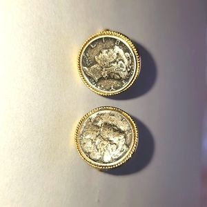 Mercury dime fashion cufflinks